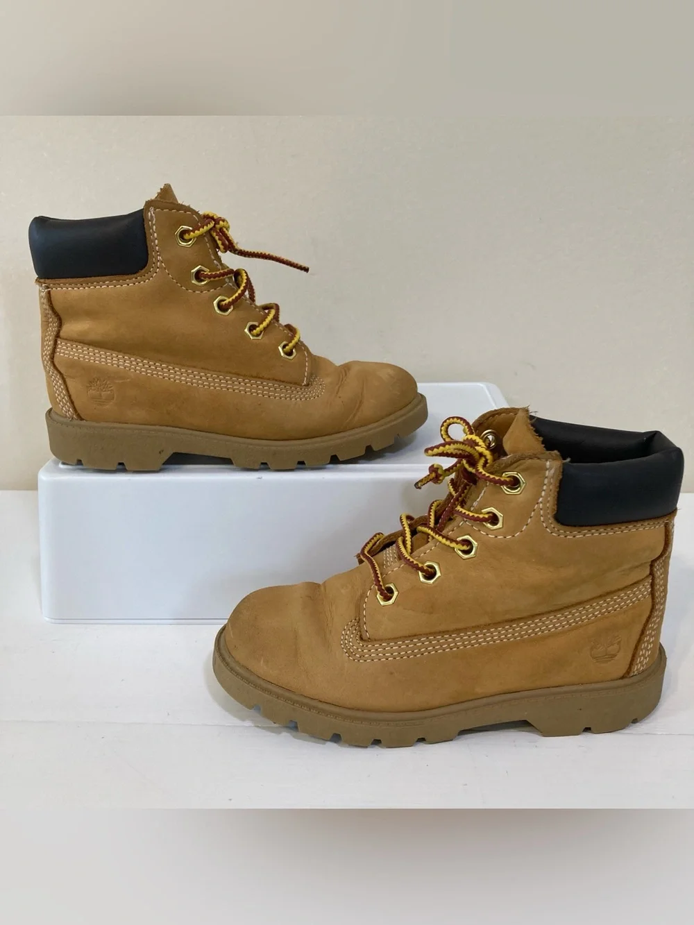 Timberland Waterproof Toddler Sz 10 Boots Wheat Tan Leather Nubuck 10860
